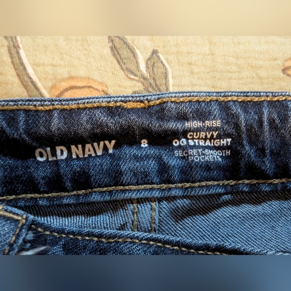 high rise curvy straight button fly jeans Old Navy - Picture 6 of 8